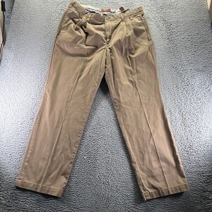 Bob Timberlake Pant Men 38x32 Brown Cotton Chino Straight Preppy Business Career